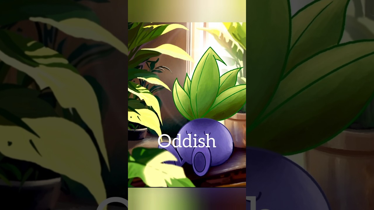 Pokémon Oddish, descripción de la pokédex de kanto #pokedex #pokeboll #Pokemon #kanto #galar