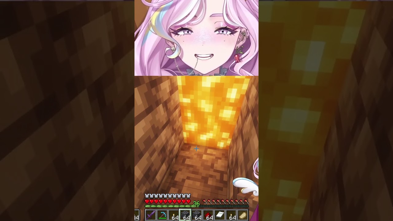 ココにネザーゲートがあるぞ #Minecraft #マイクラあまとうこ家鯖 #VTuber #Shorts