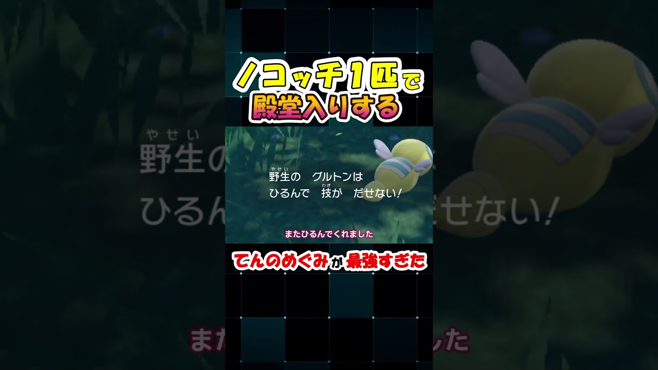 [ポケモン]ノコッチ1匹縛り-「てんのめぐみ」が強すぎる