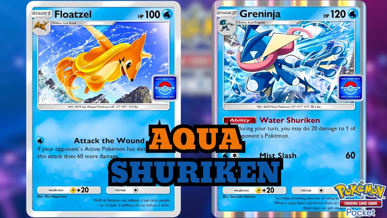 ATTACK the WOUND! FAST DAMAGE!｜Floatzel/Greninja｜Pokémon TCG Pocket