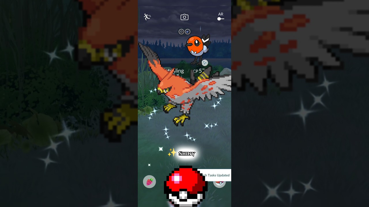 Let's Go I Caught ✨ Shiny Fletchling In Wild #pokmongo #pokemon #ポケモンgo