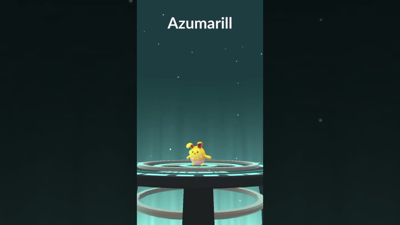 Evolving Into Shiny Azumarill In Pokemon Go #pokemongo #pokemon #shiny #shinypokemon #azumarill