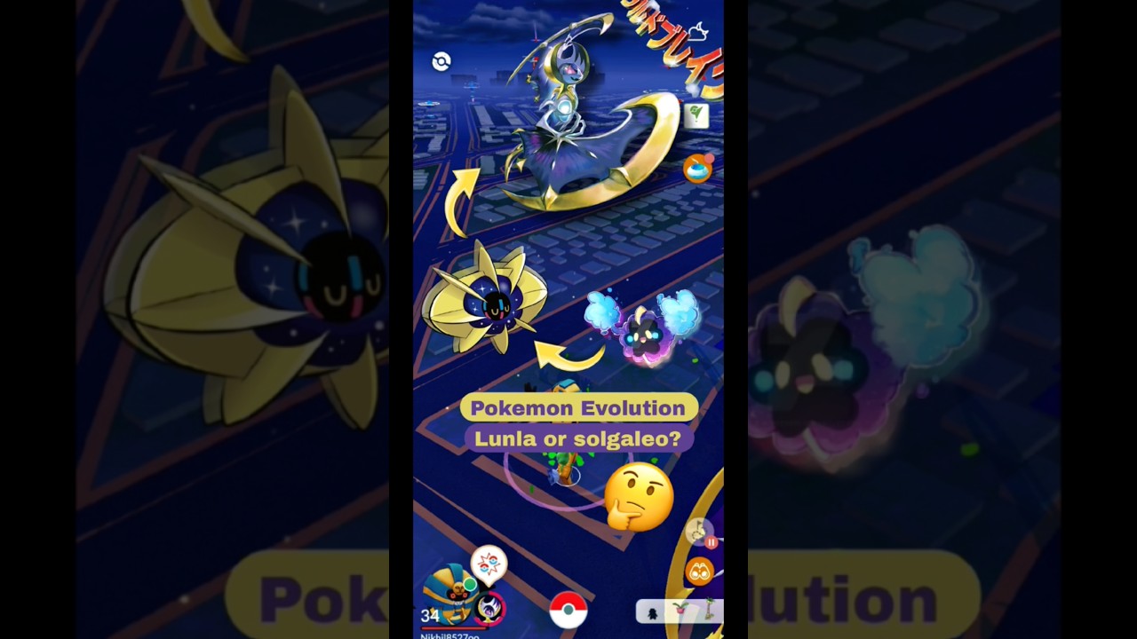 Evolving Cosmog pokemon 🌌 , Solgaleo or lulana 🤔?  #pokemon #pokemongo #pokemontcg #pokemonunite