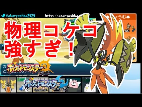 【ポケモンSM】あえて物理カプ・コケコを使ってみたら案外強かった！part1【ポケモンサン・ムーン】　pokemon sun and moon Tapu Koko