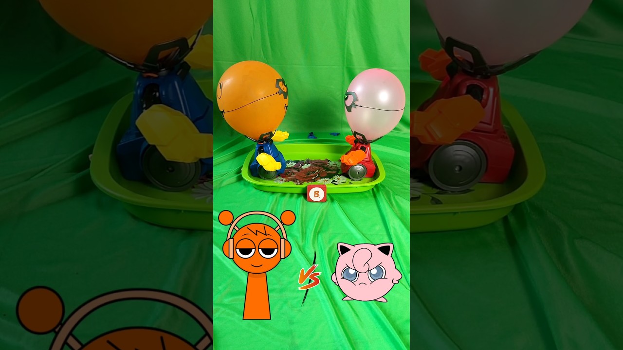 オーレン・スプルンキ VS プリンプリンのバルーンファイト 🥊 Oren Sprunki VS Jigglypuff In Balloon Fight ASMR