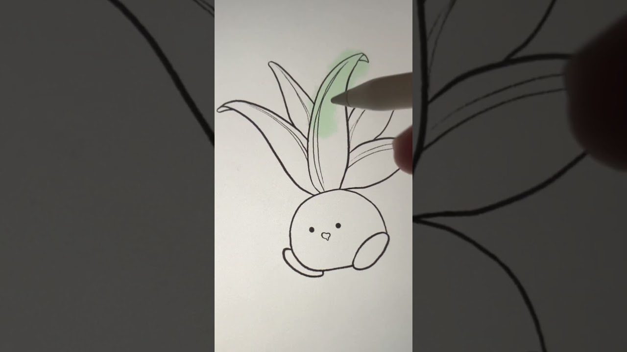 ふさふさナゾノクサ🌿‬ #pokemon #手描きポケモン #イラスト #drawing #ゆるいイラスト  #shorts