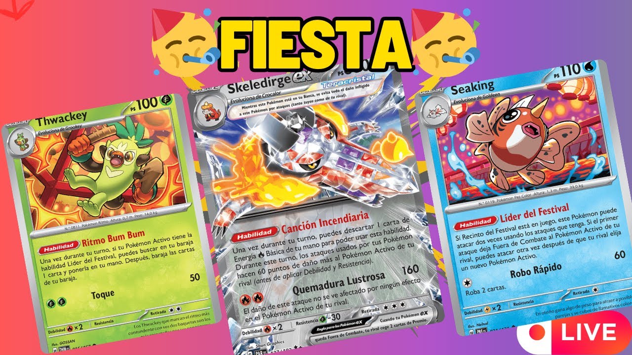Seaking y Skeledirge Ponen Una Fiesta🥳 Pokémon TCG Live Journey Together