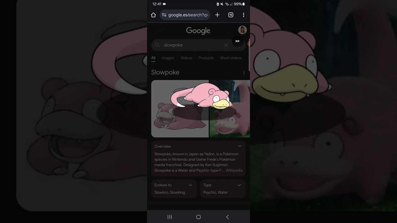 Pokédex de Google 82: Slowpoke #Pokemon #Slowpoke #Pokedex #Google #Googlesearch #Googleenglish