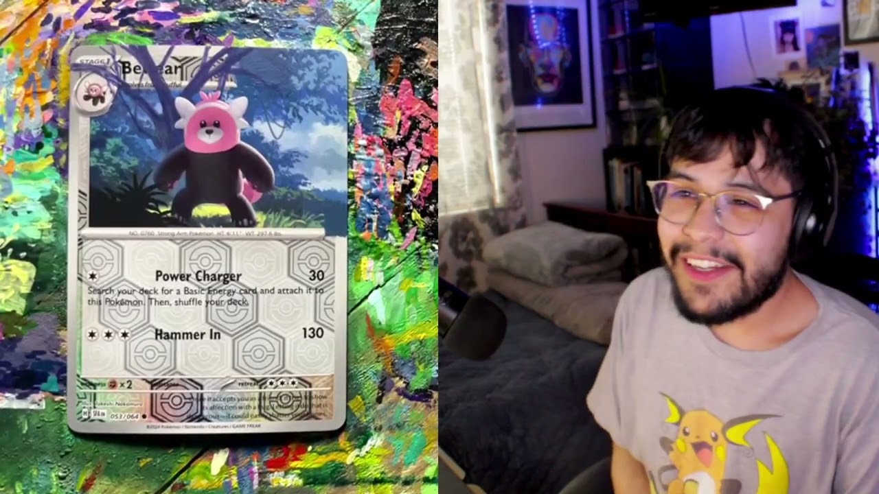 bewear! artist is painting on Pokemon cards!