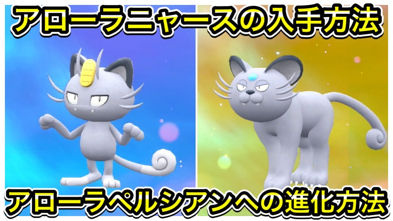 【ポケモンSV】アローラニャースの入手方法！アローラペルシアンへの進化方法も教えます
