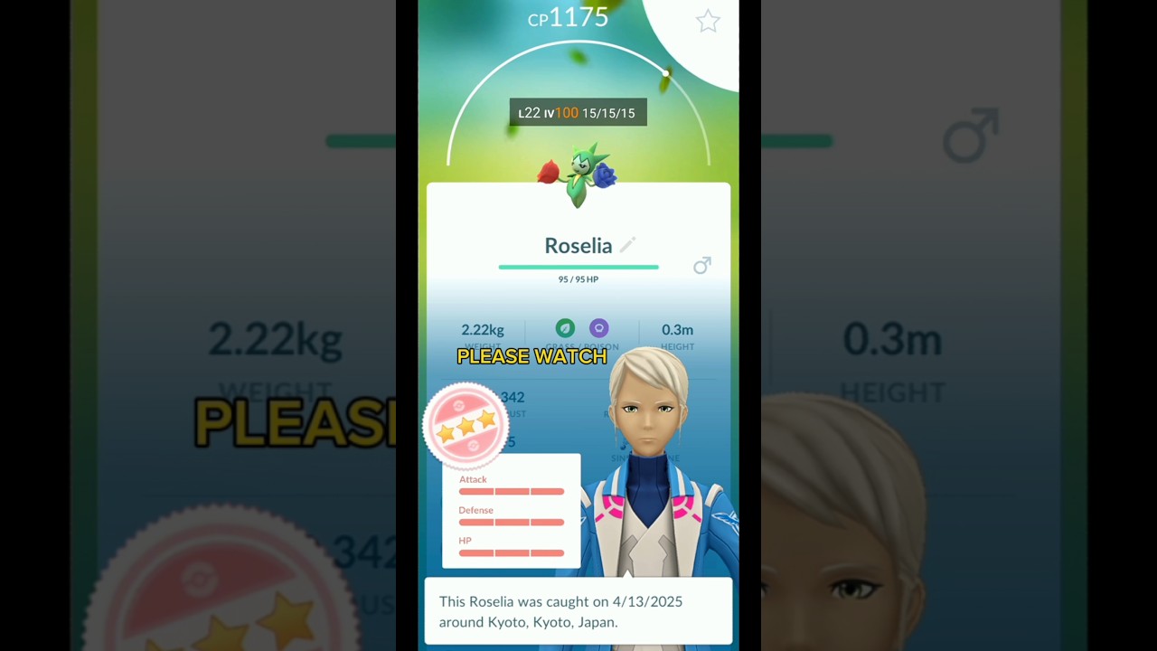 When I got Wild Shundo Roselia in Pokemon GO.