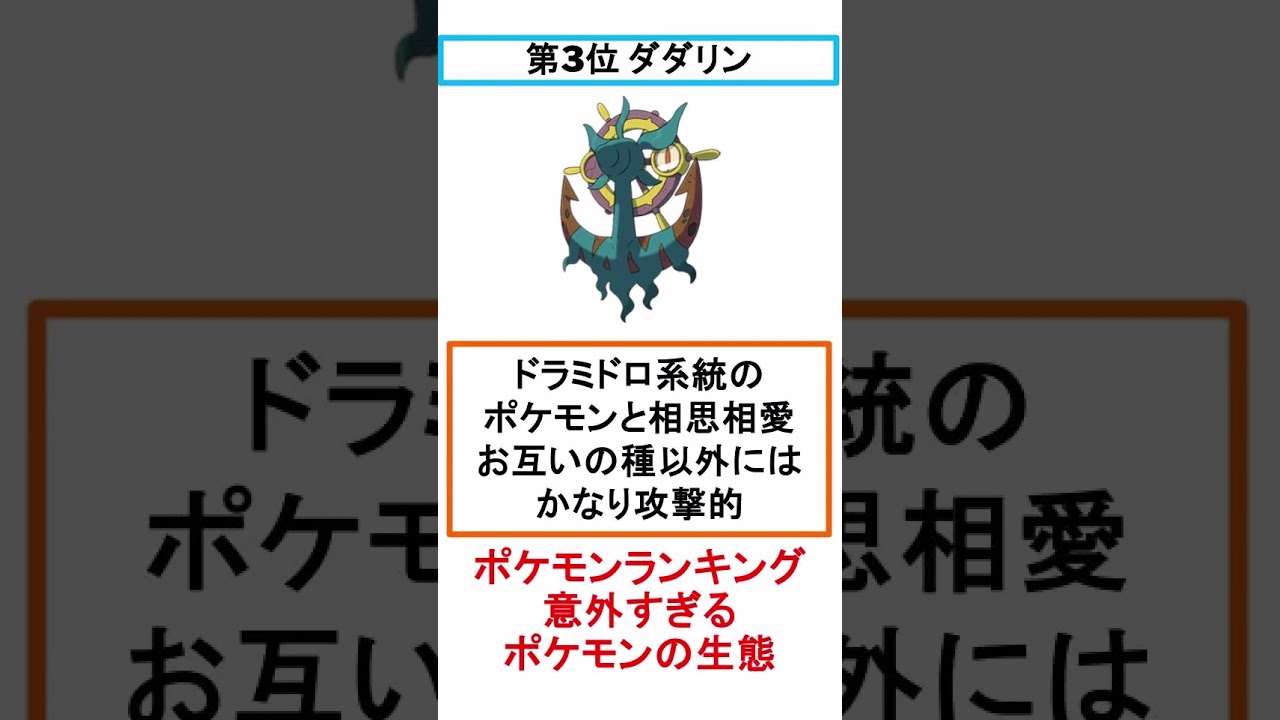 【ポケモンランキング】意外すぎるポケモンの生態5選【#short 】【#ポケモン】【#アレスのポケモン雑学紹介】