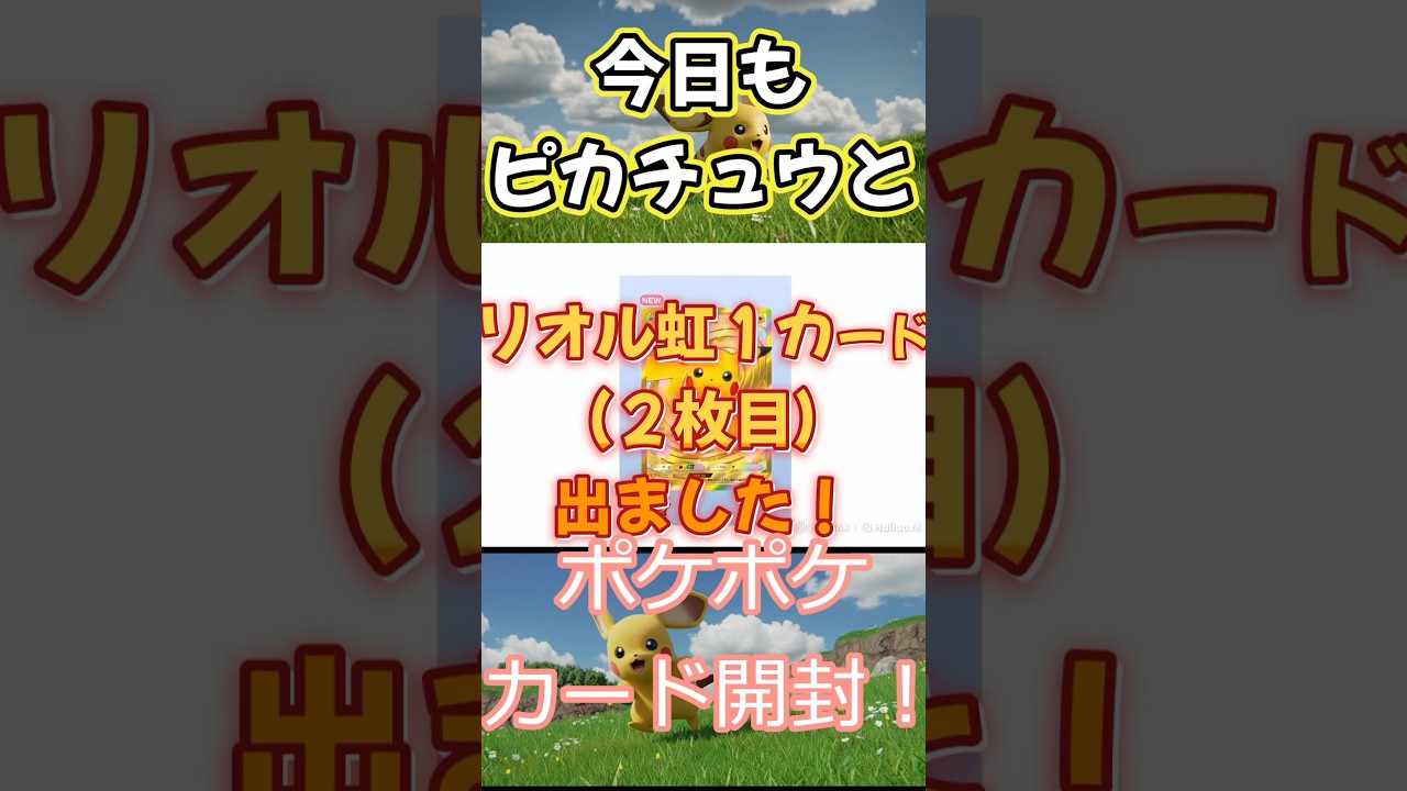 【ポケポケ】シャイニングハイ　（２枚目ですが・・・）リオル　虹１カードをゲットしました！　#shorts   #ポケモンカード  #ポケポケ　#開封動画 　#ポケットカード