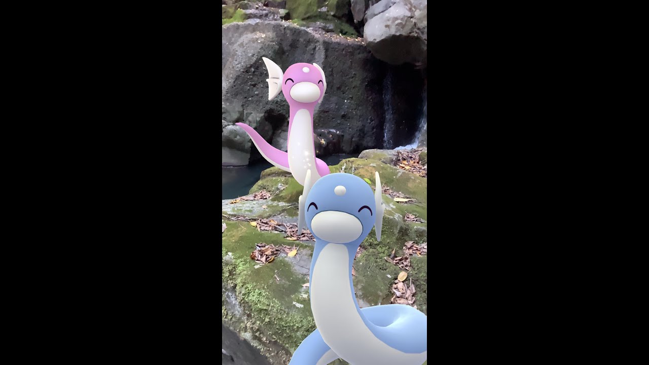 ミニリュウ｜Dratini｜ハクリュー｜Dragonair｜カイリュー｜Dragonite｜ShinyPokémon｜GOphotobomb【ポケモンGO】PoKeMoN GO AR｜#Shorts
