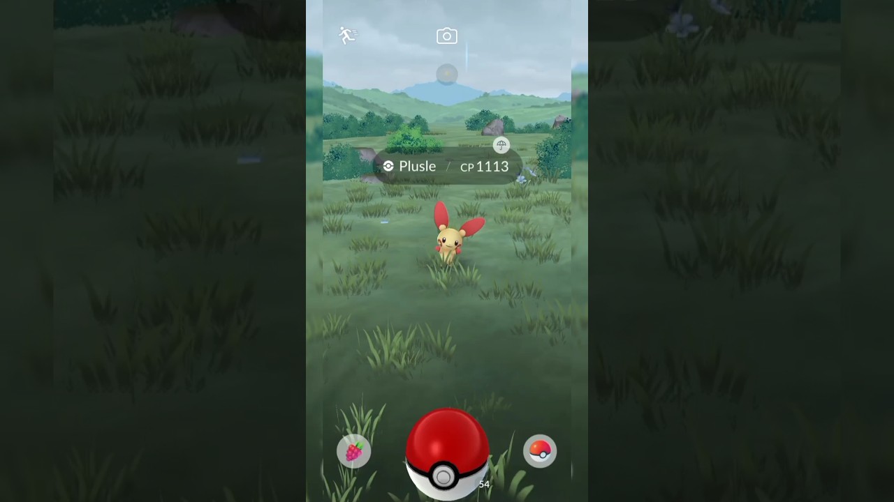 Catching a Plusle pokemon in the nature #pokemongo #pokemon
