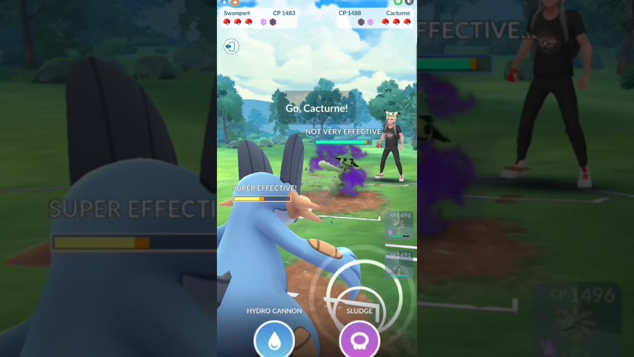 Pokemon Go Great League Spring Cup Ended running into #cacturne wasn't bad 👀 #pokemongo #swampert