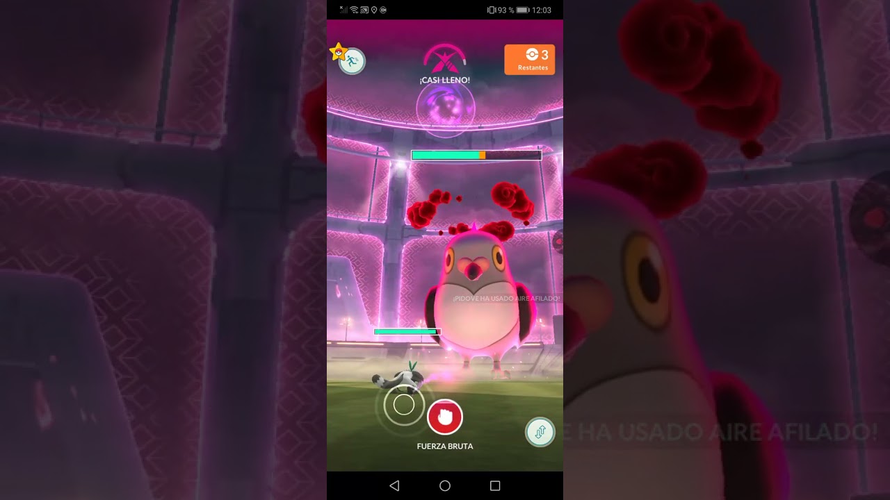 POKÉMON GO Batalla contra Pidove Dinamax