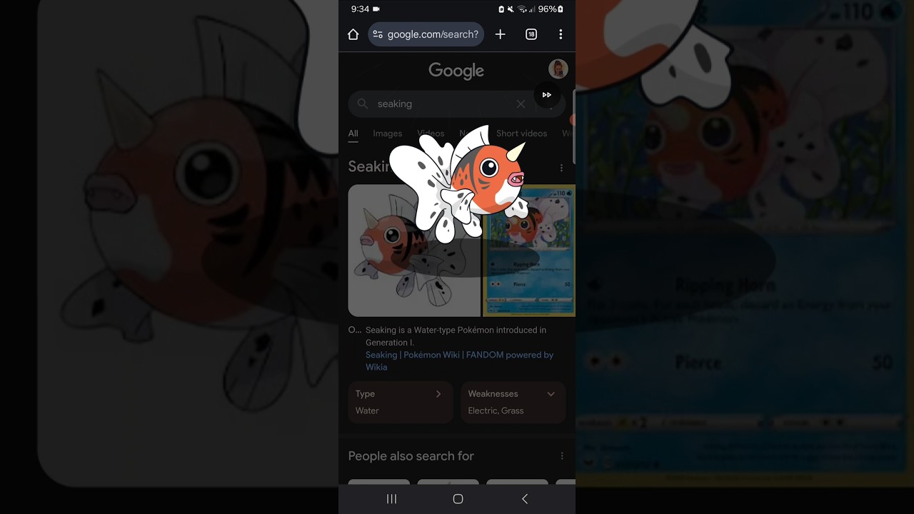 Pokédex de Google 123: Seaking #Pokemon #Seaking #Pokedex #Google #Googlesearch #Googleenglish
