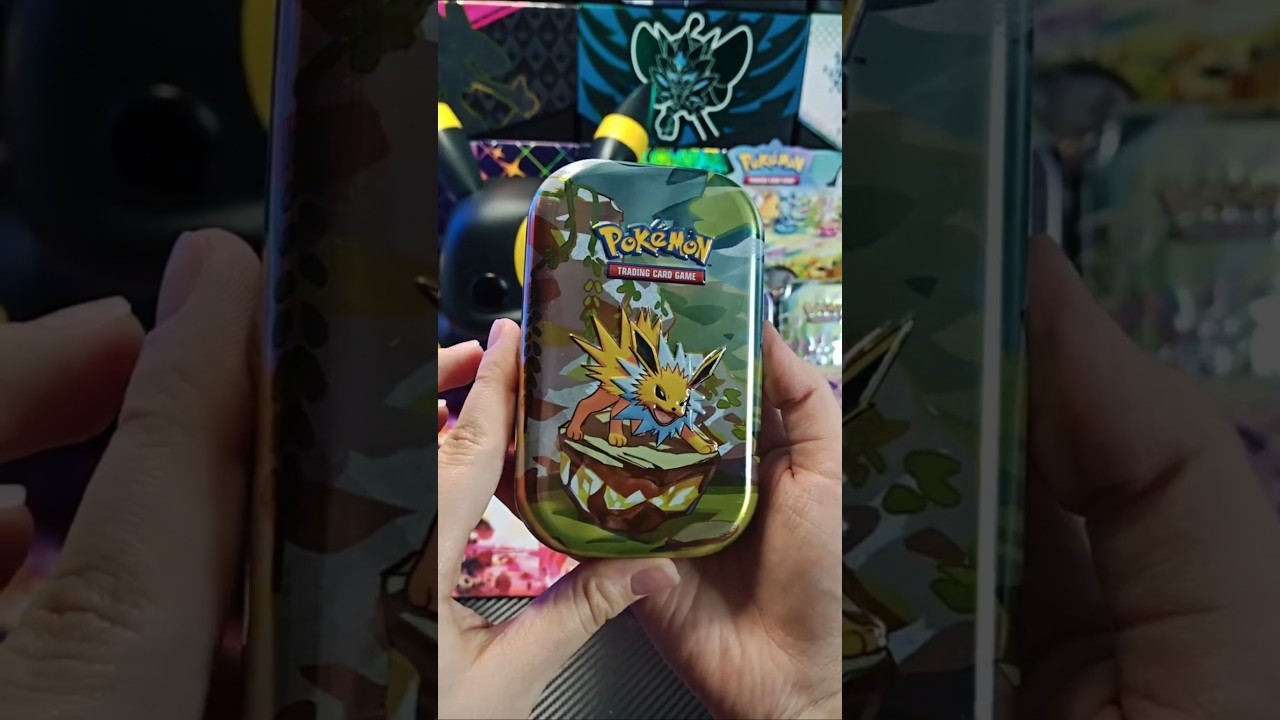 Pokemon TCG Prismatic Evolutions - Jolteon Mini Tin Unboxing Part.1! #pokemon #tcg #jolteon