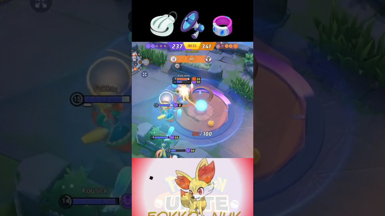 One Min Push with Delphox #pokemon #pokemonunite #fokkonhk #delphox #shorts #viralvideo #shortsfeed