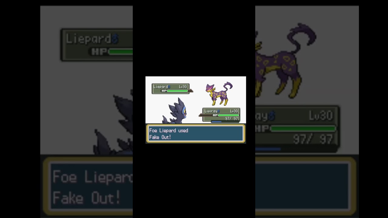 Luxray (30) Vs Liepard (30) #pokemon #pokémon #nintendo #gamingshorts #gaming #gameboy