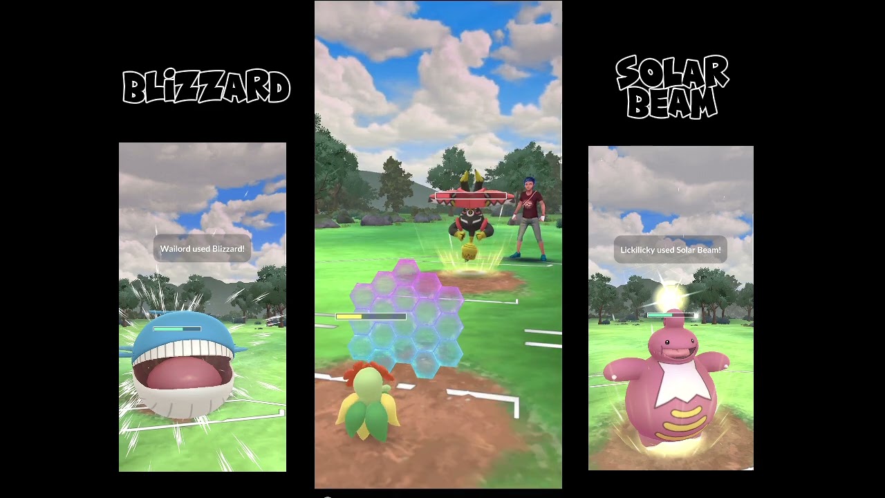 Blizzard Wailord and Solarbeam Lickilicky surprising everyone | Go Battle League