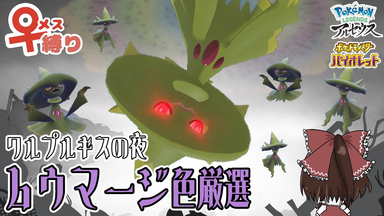 ワルプルギスの夜にオヤブンムウマージを♀色厳選！【♀縛り】【ポケモン色厳選】【ゆっくり実況】