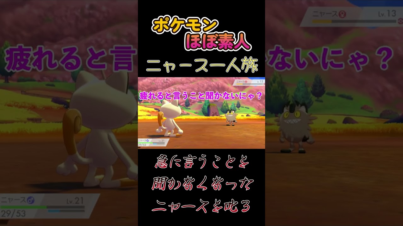 【ポケモン剣盾ニャース一人旅、急に言うことを聞かなくなったニャースを叱る】