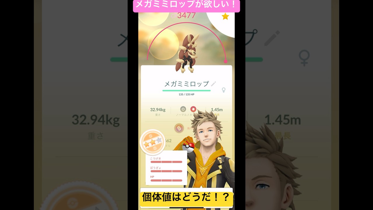 個体値の高いメガミミロップが欲しい！#ポケモンgo #ポケモン #shorts #short #pokemon #pokemongo