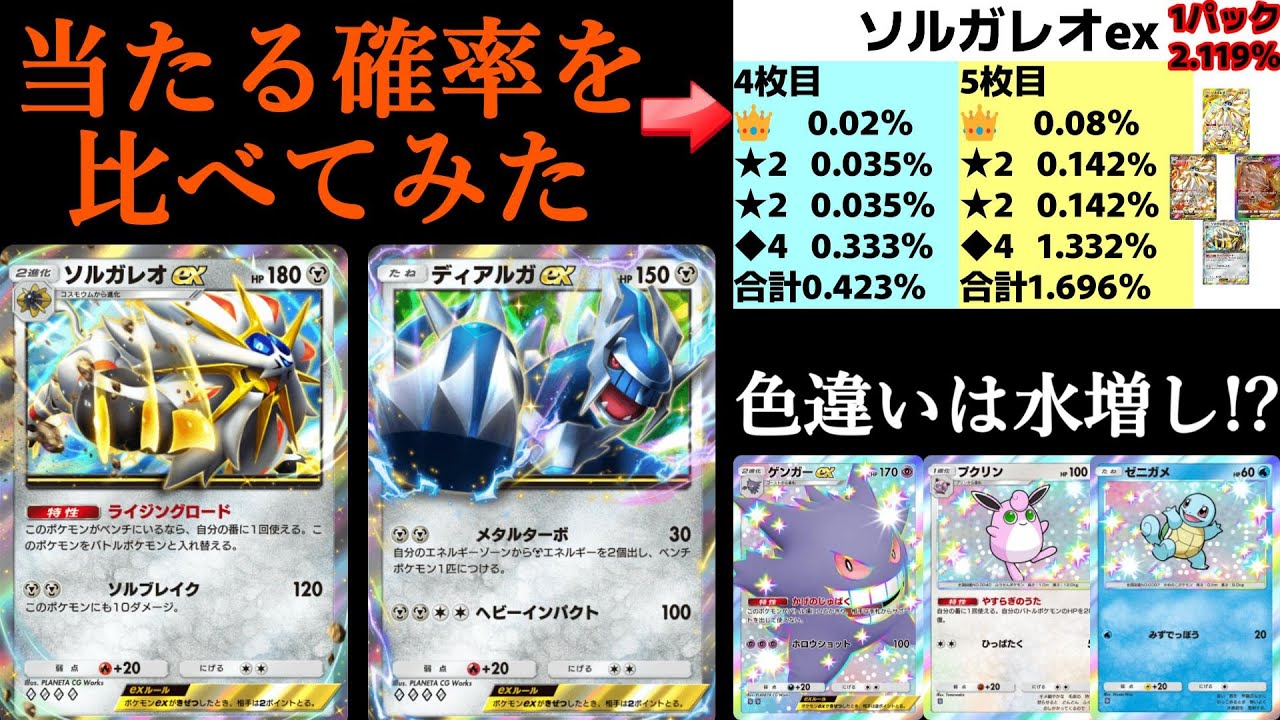 【ポケポケ】水増し疑惑の色違いの影響がどのくらいか調べてみた【双天の守護者】