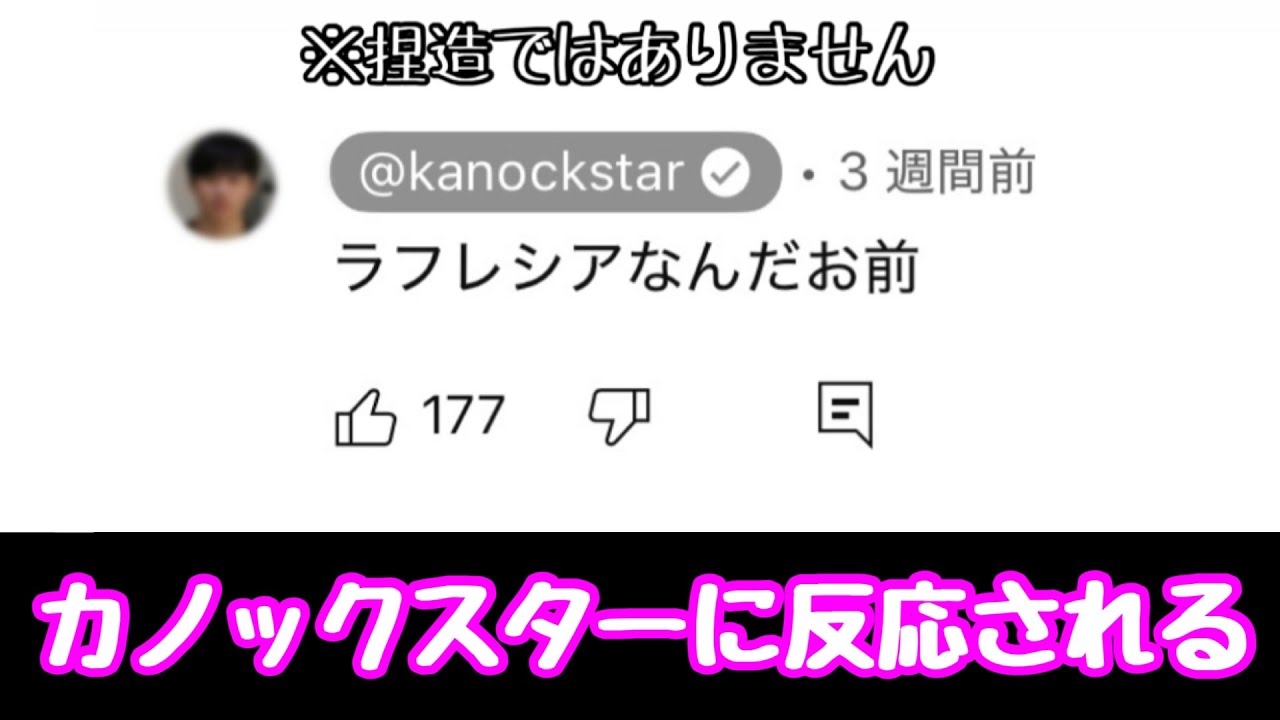 純白の天使ラフレシア、遂に有名YouTuberのカノックスターに反応されてしまう。