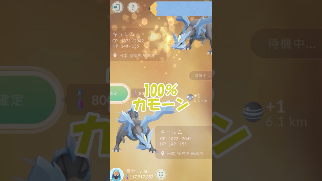 ✨背景キュレム🐲第28回キラ交換 #ポケモンgo #pokemongo #pokemongoshorts