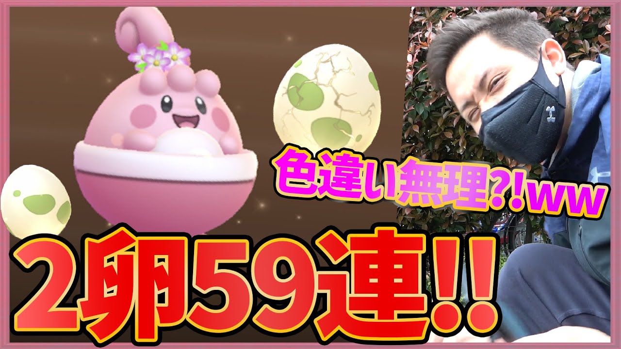 【2卵59連】花飾りピンプク狙いだけど無理すぎる！！！色違いとか幻だろ！【ポケモンGO】
