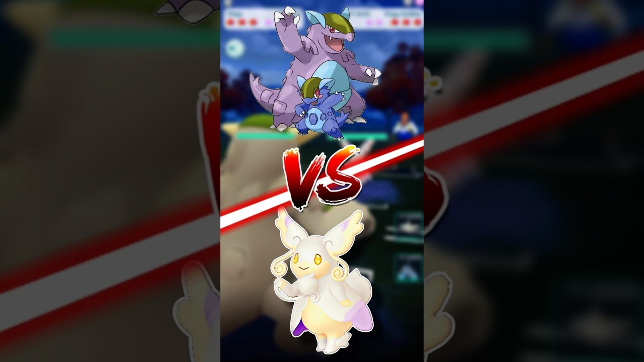 Shiny Mega Kangaskhan vs Shiny  Mega Audino – EPIC Showdown! #shorts #pokemon #pokemongo #battle