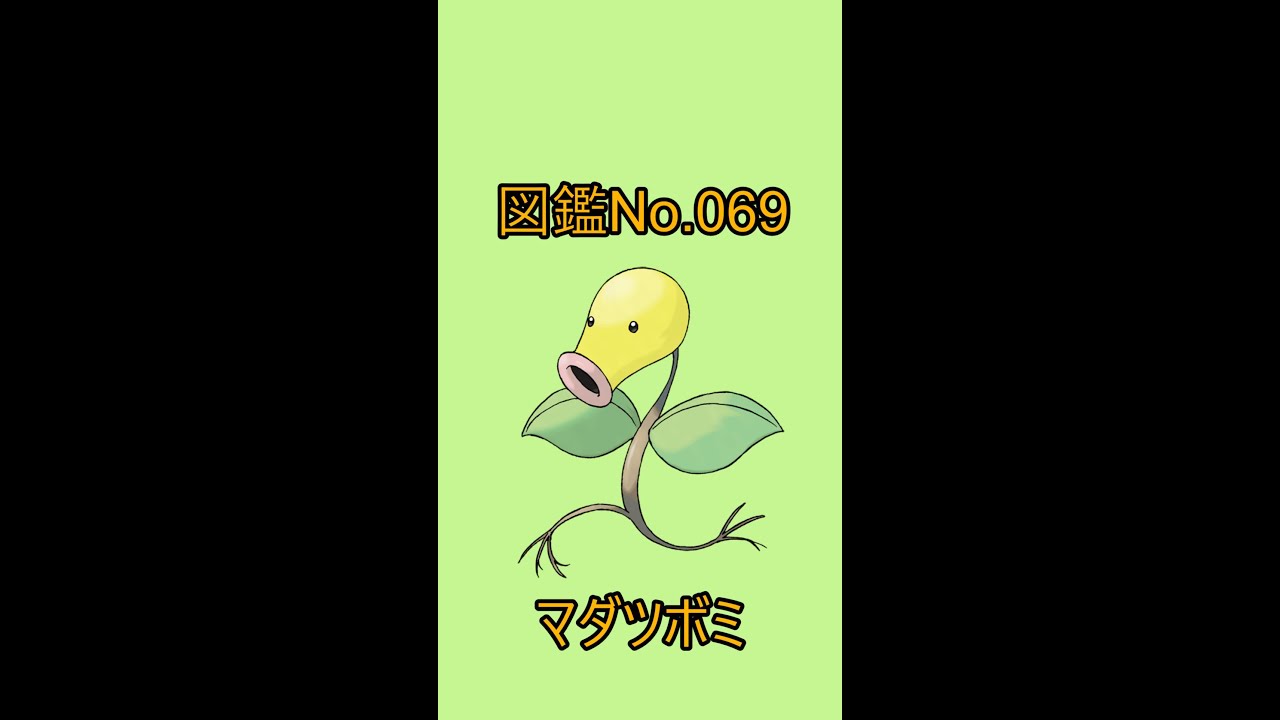 【ポケットモンスター】ポケモン図鑑じっくり解析シリーズ！ーNo.069マダツボミー#Shorts