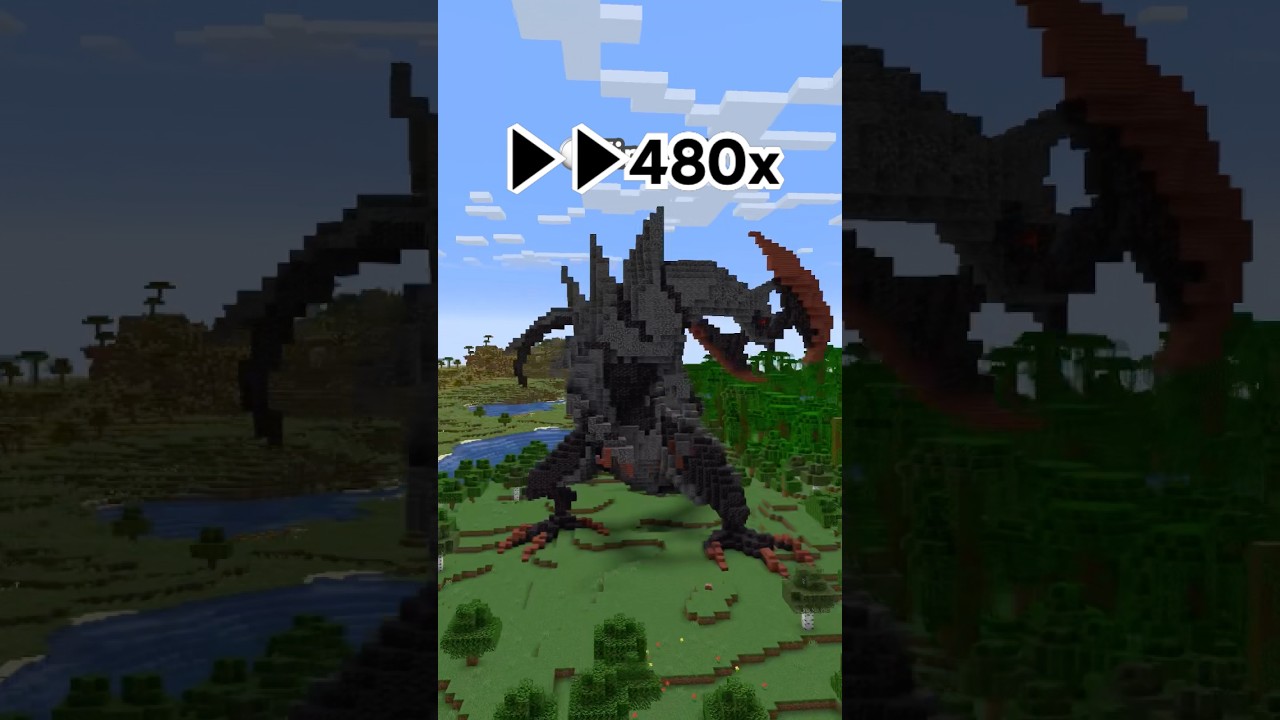 【Minecraft】色違いオノノクス作ってみた　#minecraftshorts #timelapse #pokemon