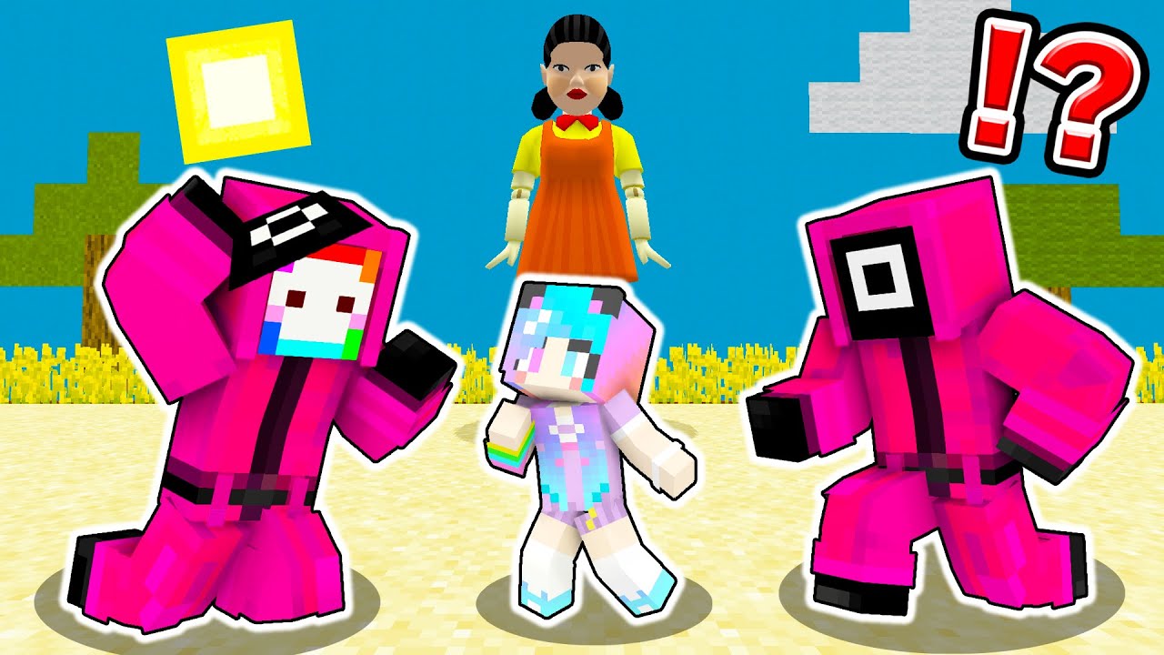 イカゲームのピンクソルジャーになった結果！？【まいくら・マインクラフト】