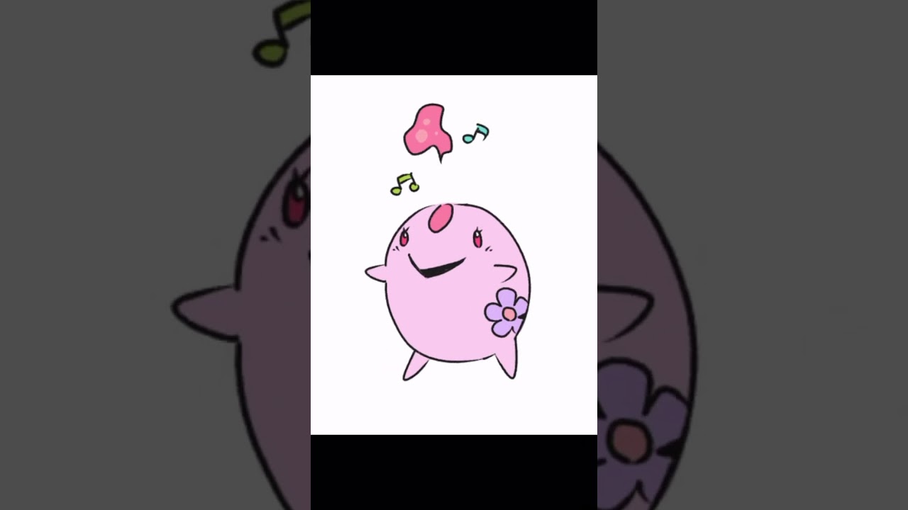 ようきなムンナを描いて動かしたら可愛かった#手描きポケモン #ムンナ