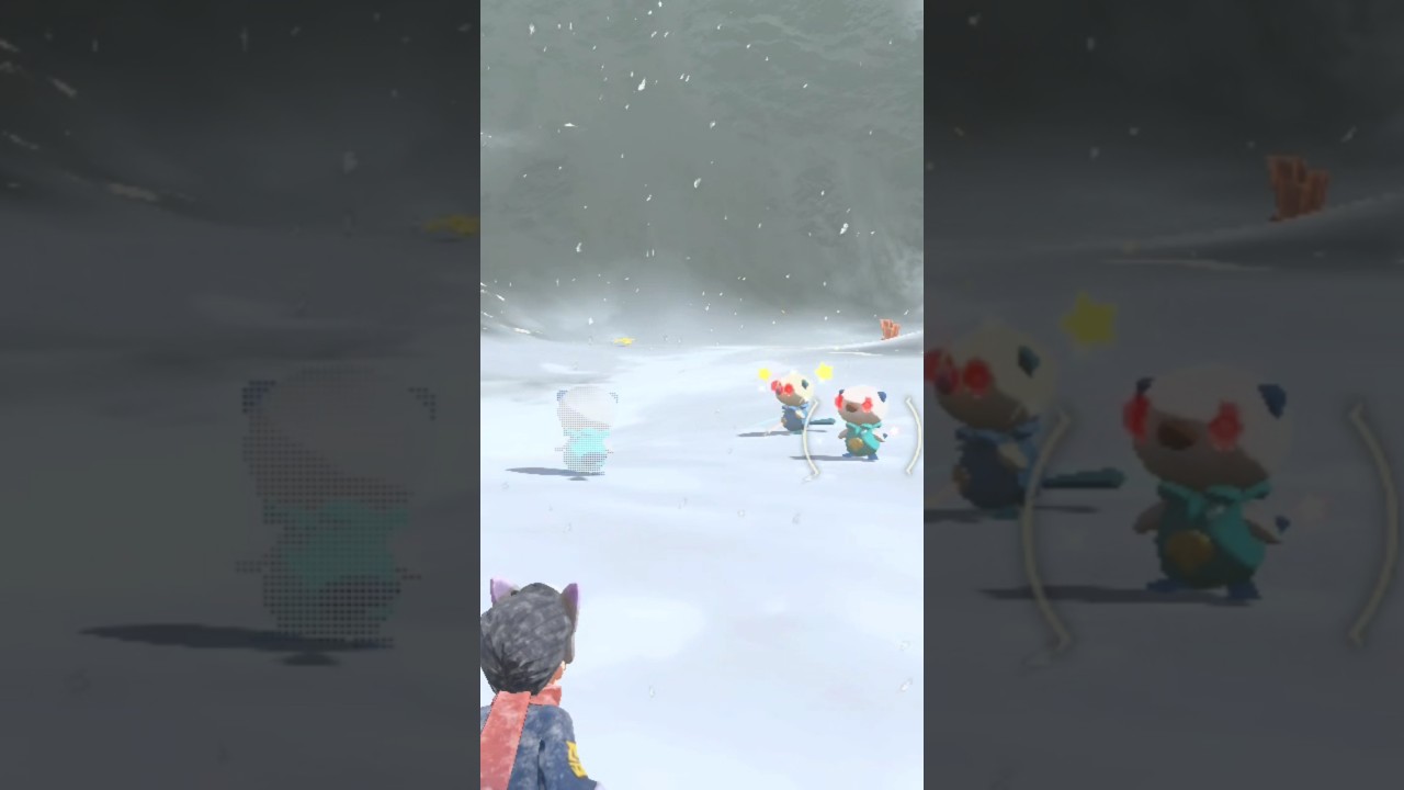 雪山に住む巨大ラッコ！色違いミジュマル親分【ポケモンレジェンズアルセウス】#shorts #ポケモン #pokemon #色違い