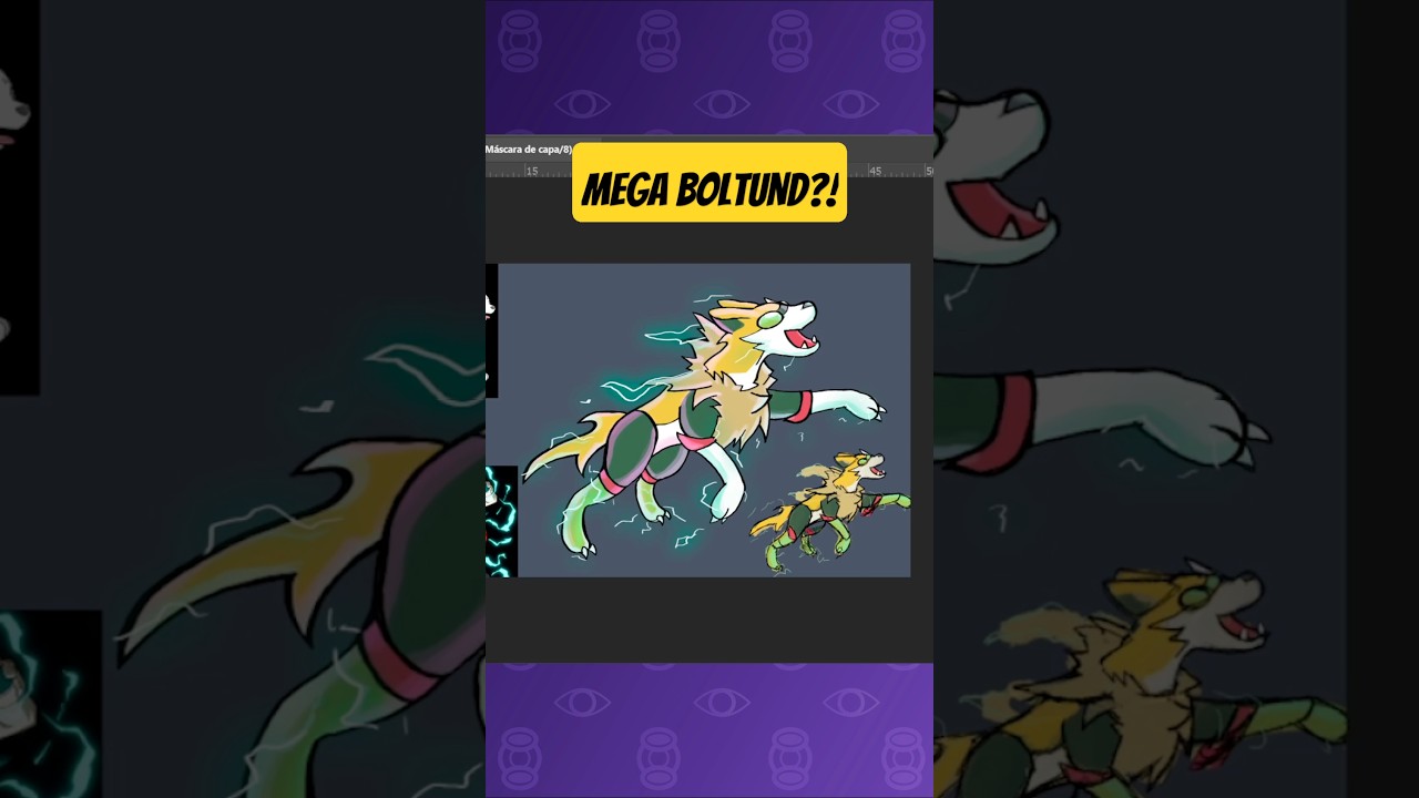 ⚡Mega Boltund confirmado?! #pokemon #nintendo #kalos #galar #megapokemon #fakemon #speeddraw #dibujo
