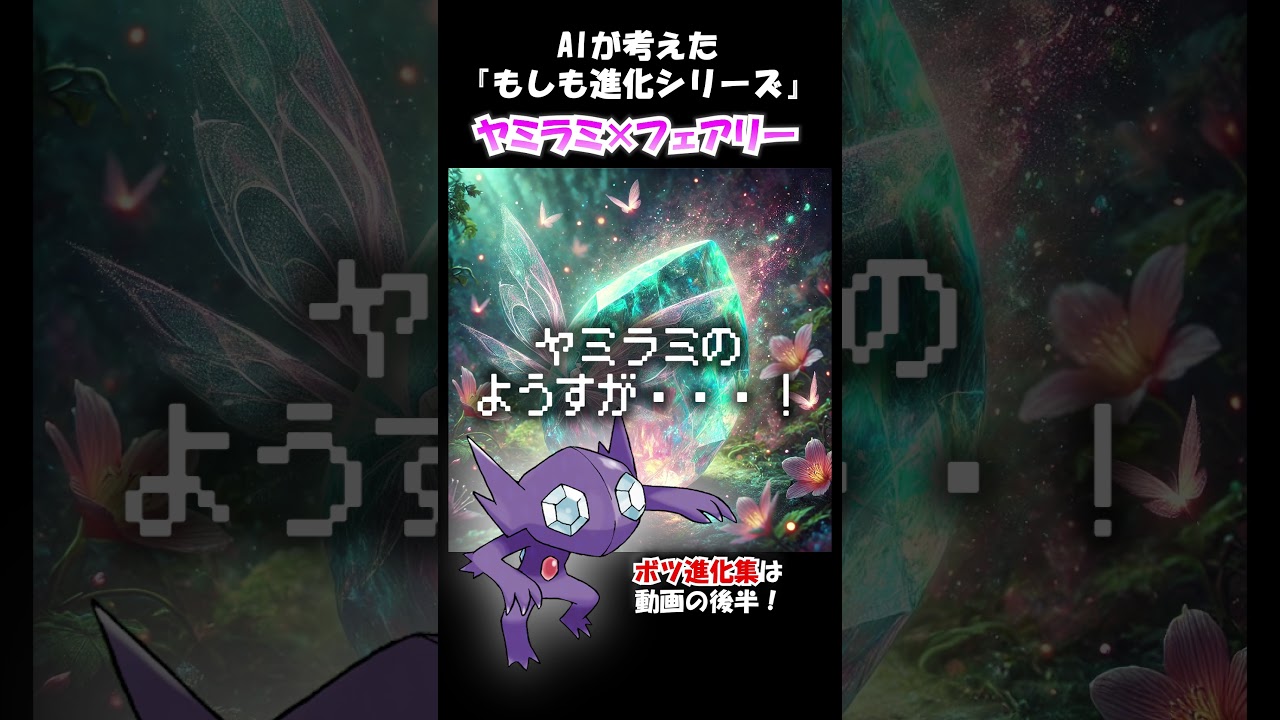 もしも進化シリーズ ヤミラミ×フェアリー【AI生成】 #shorts #pokemon #pokémon #ポケモン #ヤミラミ #アニポケ #ポケカ #ポケモンカード #ポケポケ #ai