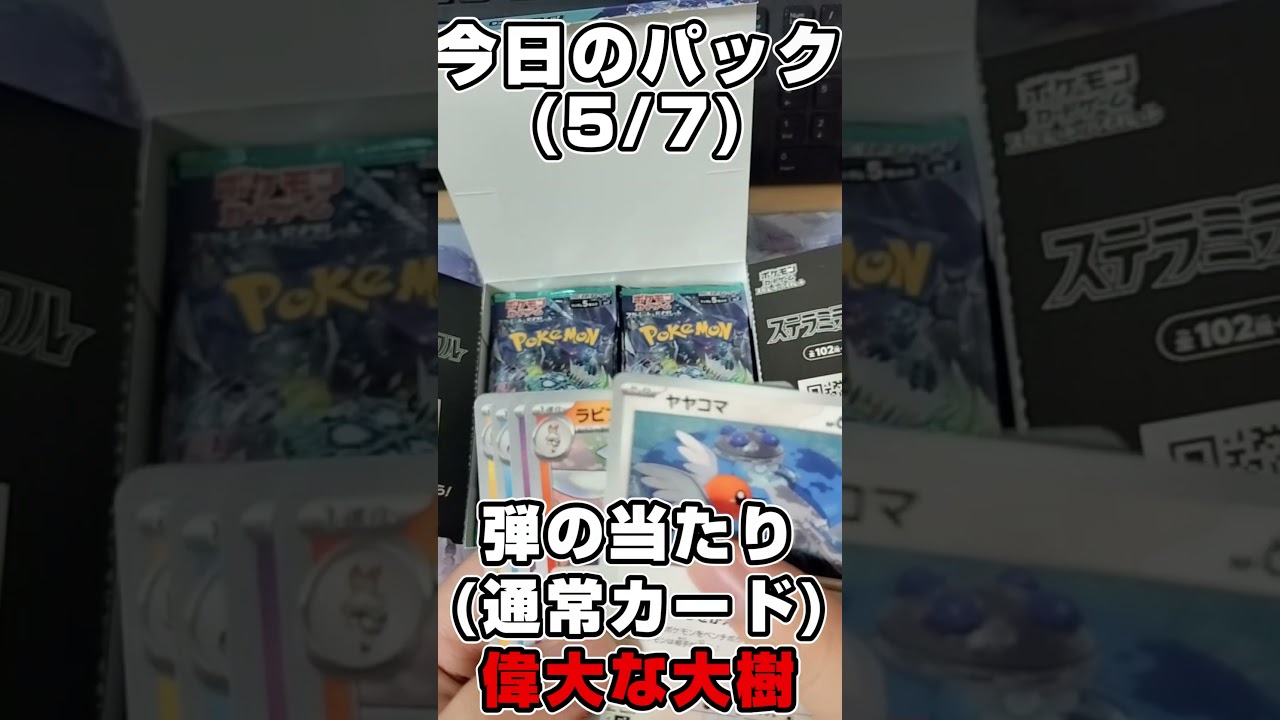 【毎日開封】今日の運試しパック(5/8) 【ステラミラクル】 #shorts #tcg #毎日開封 #ポケモンカードゲーム