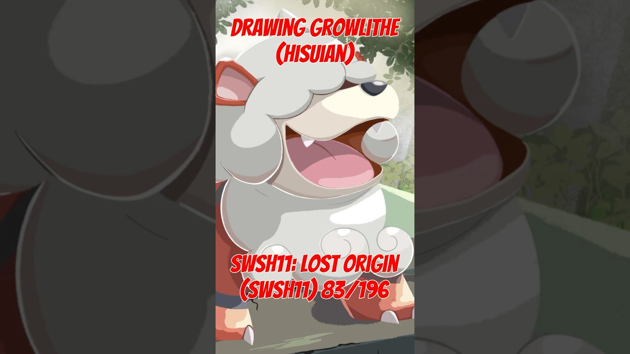 Drawing Hisuian Growlithe for #GrowlitheDay #ガーディの日 SWSH11: Lost Origin 83/196