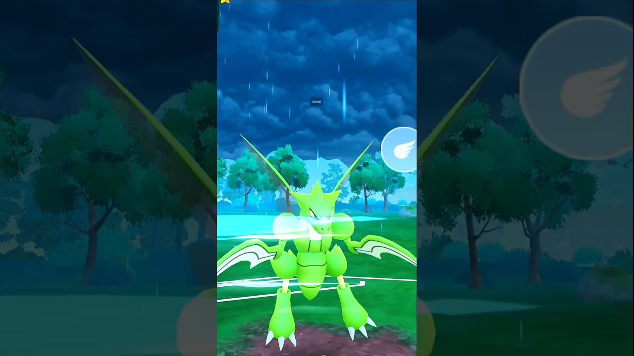 SCYTHER ☘️VS SWAMPERT 🌊 POKEMON BATTLE || POKEMONGO BATTLE #shortsfeed #trending #pokemongo
