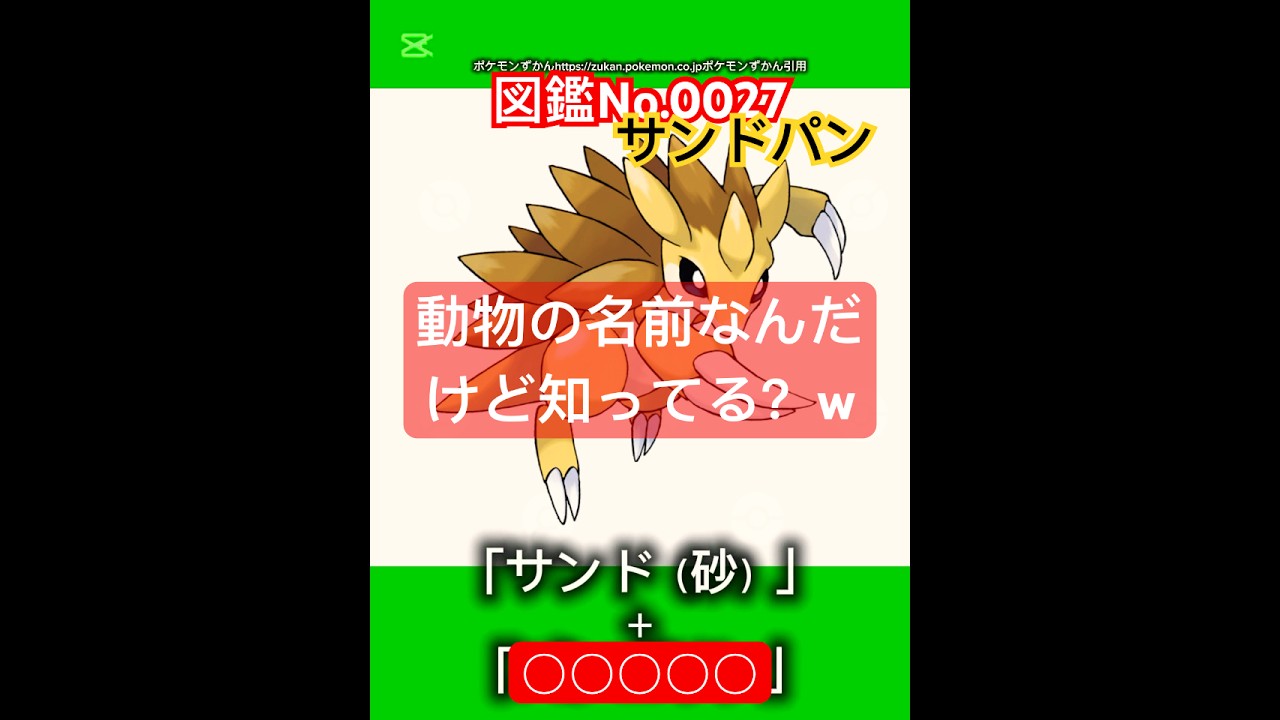 ポケモン雑学【サンドパン】#ポケモン #pokemon #pokémon #ポケポケ #ポケモンgo   #ポケモン雑学 #ポケモンカード #ポケモンsv #anime  #サンドパン　#ハリネズミ