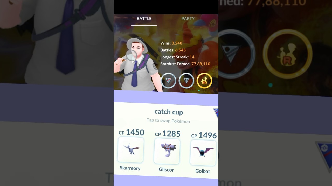 (Skarmory, Gliscor, Golbat) 🪽 in Great League Remix GBL PvP ✨ #pokemongo #gbl #pokemon