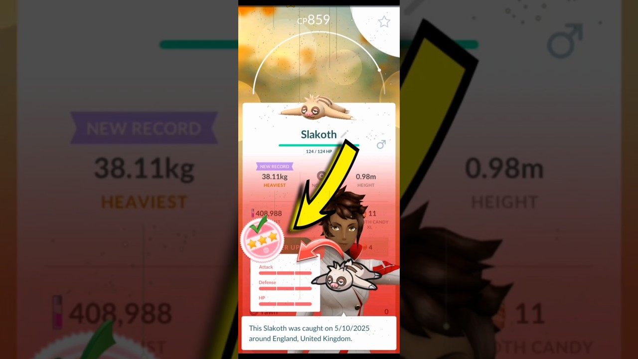 💯 "Shoundo" Slakoth Catch in Wild #pokemongo #shorts #slaking