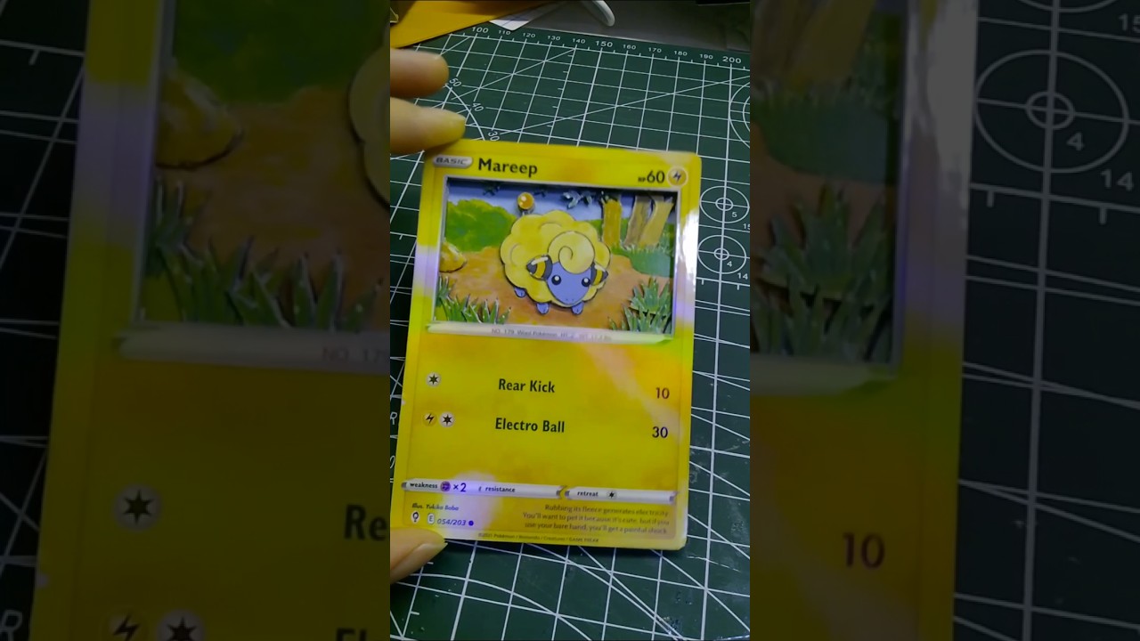 3d Pokémon cards DIY -- Mareep