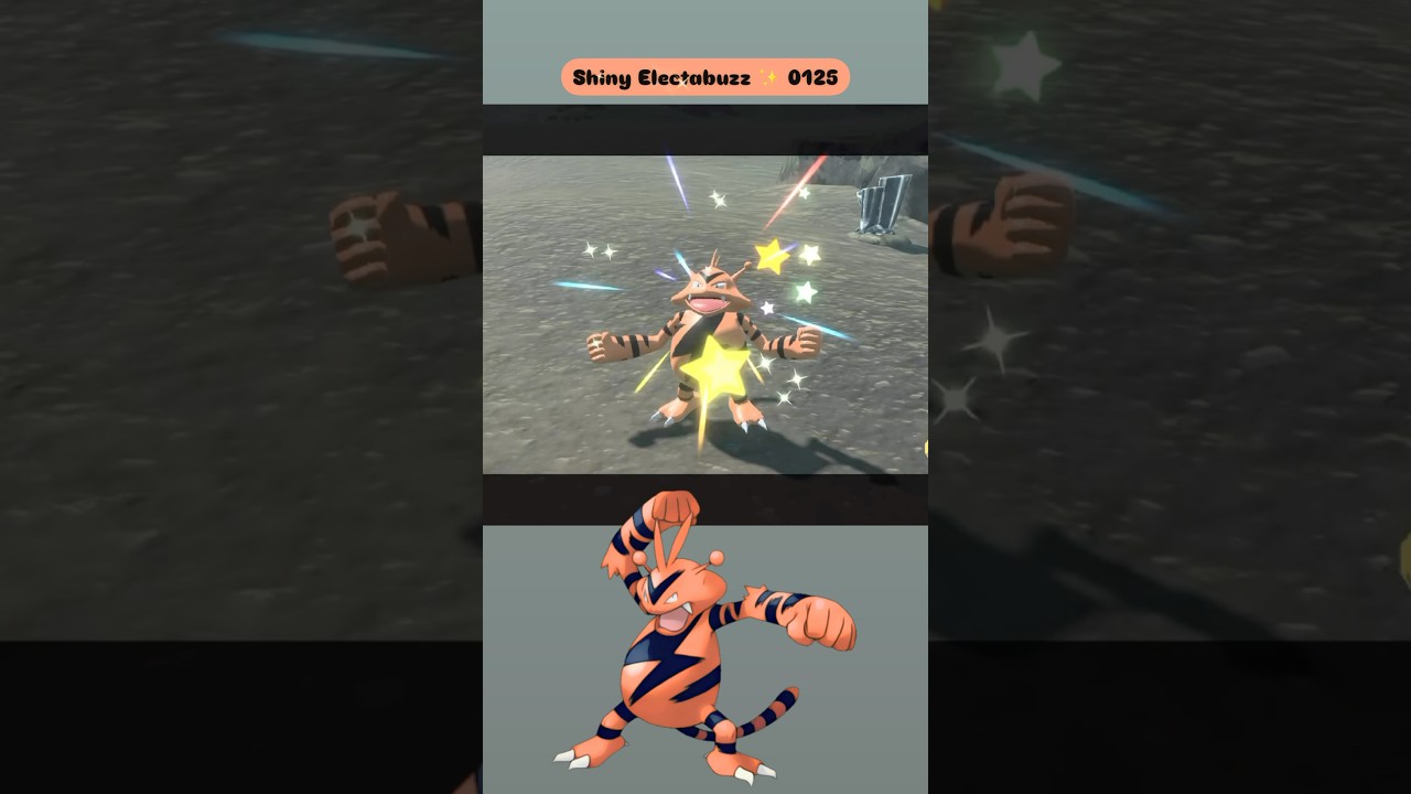 Shiny Electabuzz ✨ 0125 caught in Pokemon Legends Arceus with Massive Mass Outbreak