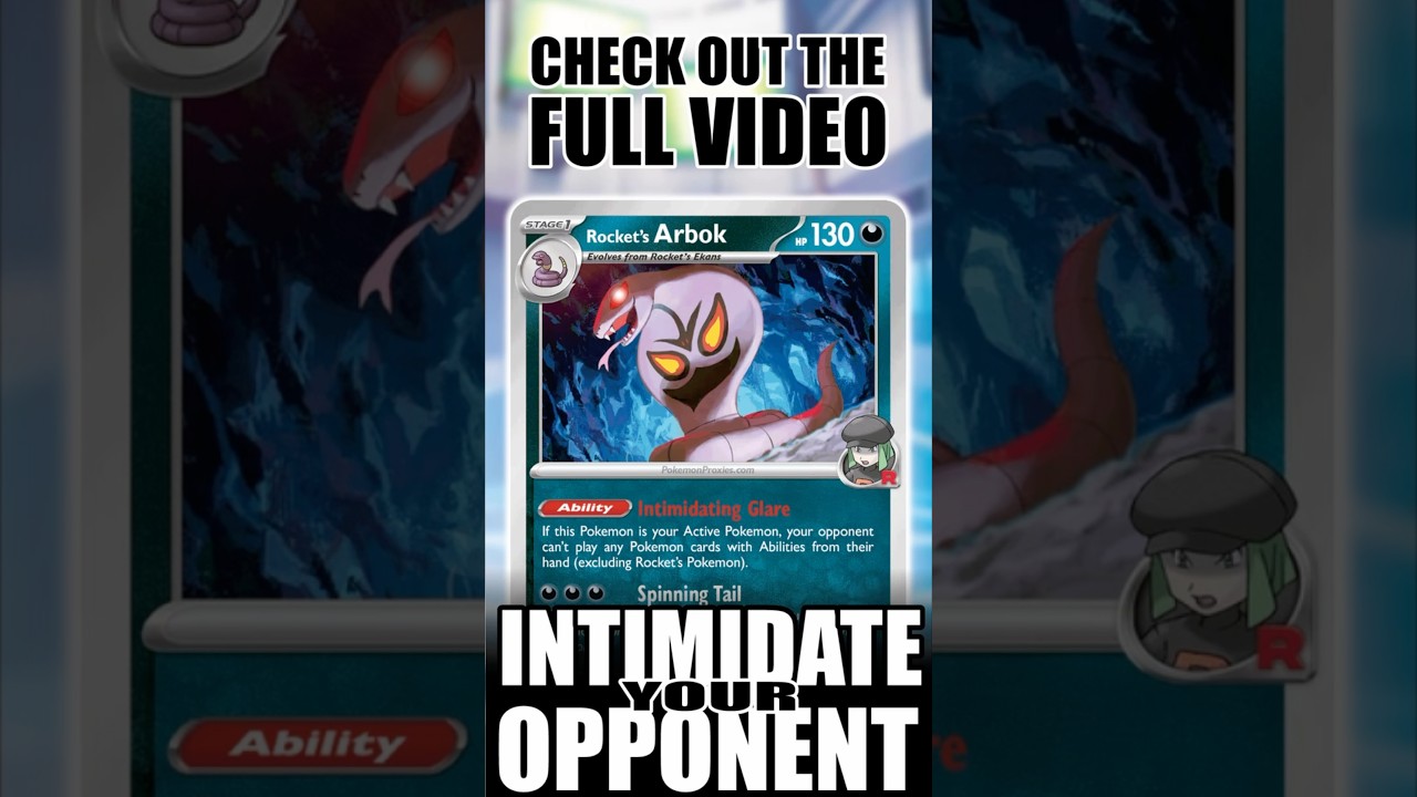 Team Rocket’s Arbok uses INTIMIDATE on you! #destinedrivals